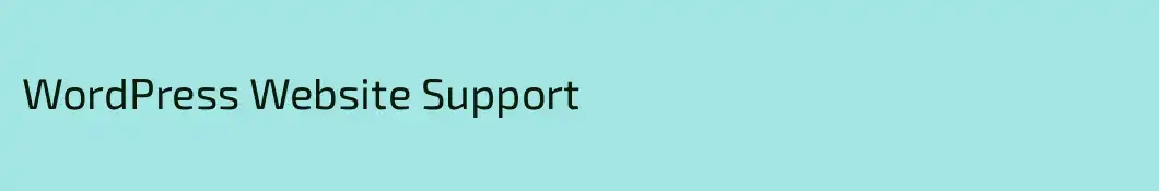 WordPress Website Support